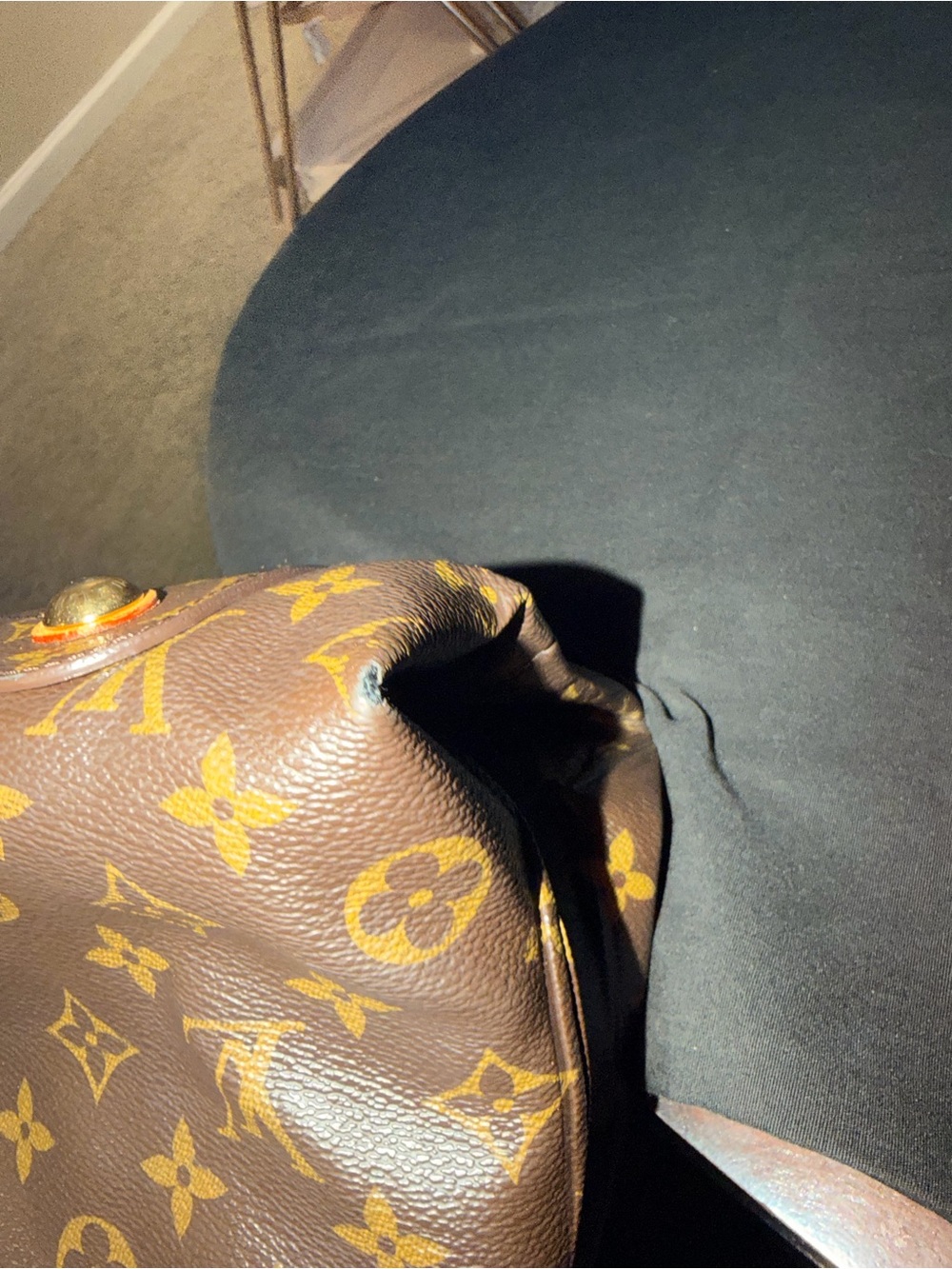 Louis Vuitton Monogram Shoulder Bag Brown with Burgundy Accents - Picture 8 of 16